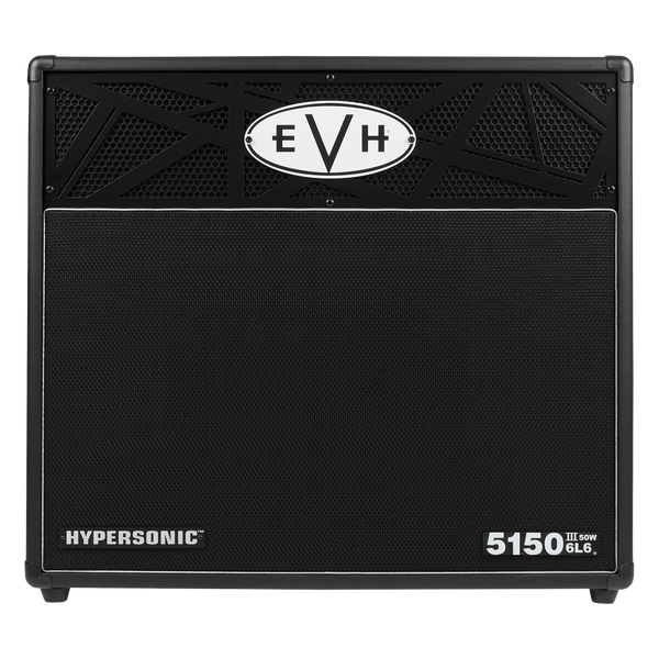 Front of EVH 5150III  Hypersonic 6L6 Black 1x12 Combo Amp.