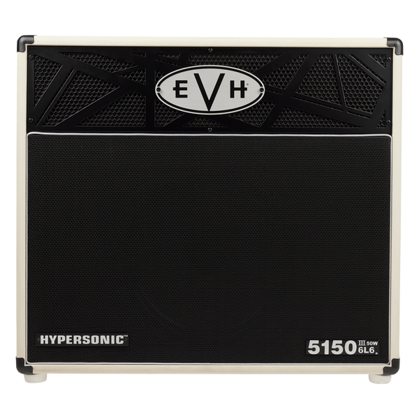 Front of EVH 5150III  Hypersonic 6L6 Ivory 1x12 Combo Amp.