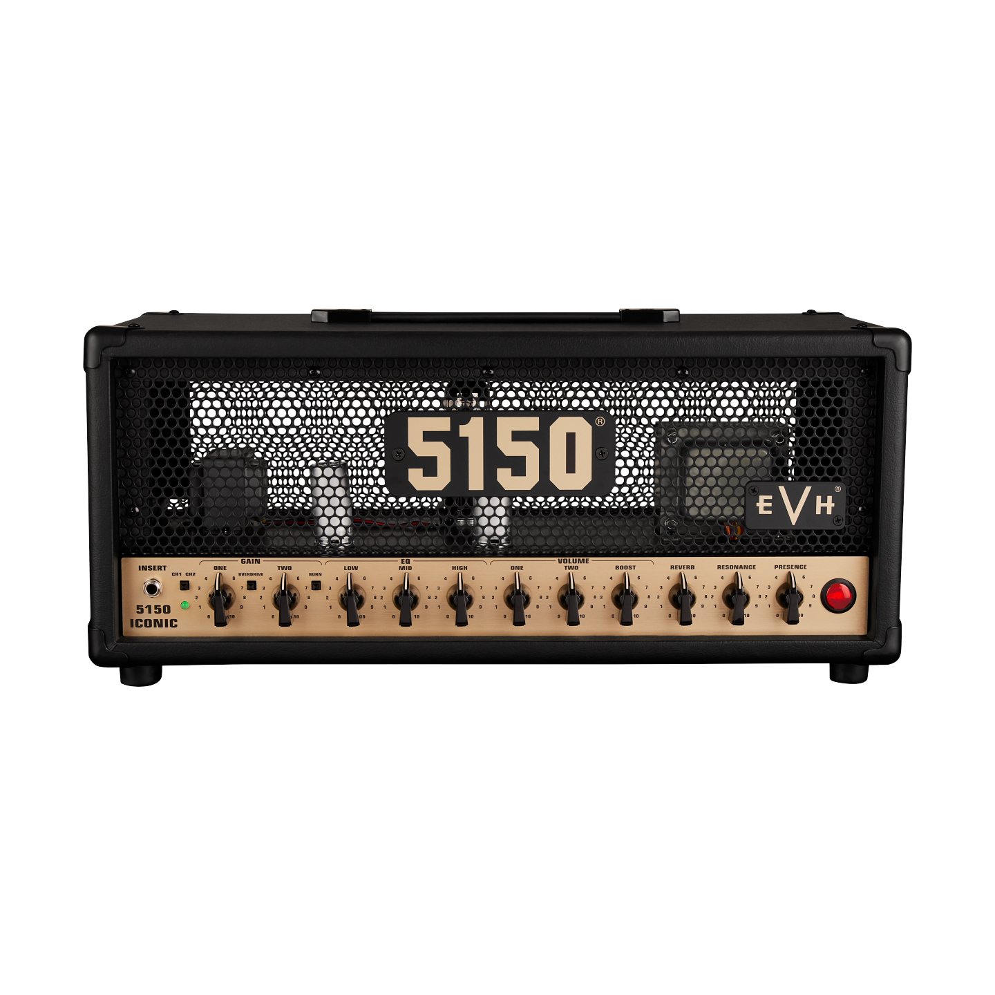 Front of EVH 5150 Iconic 15W Head EL34.