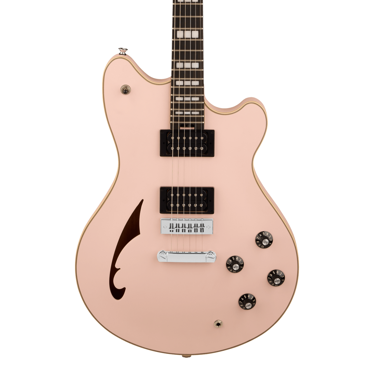 Front of EVH Limited Edition SA-126 Special Satin Shell Pink.