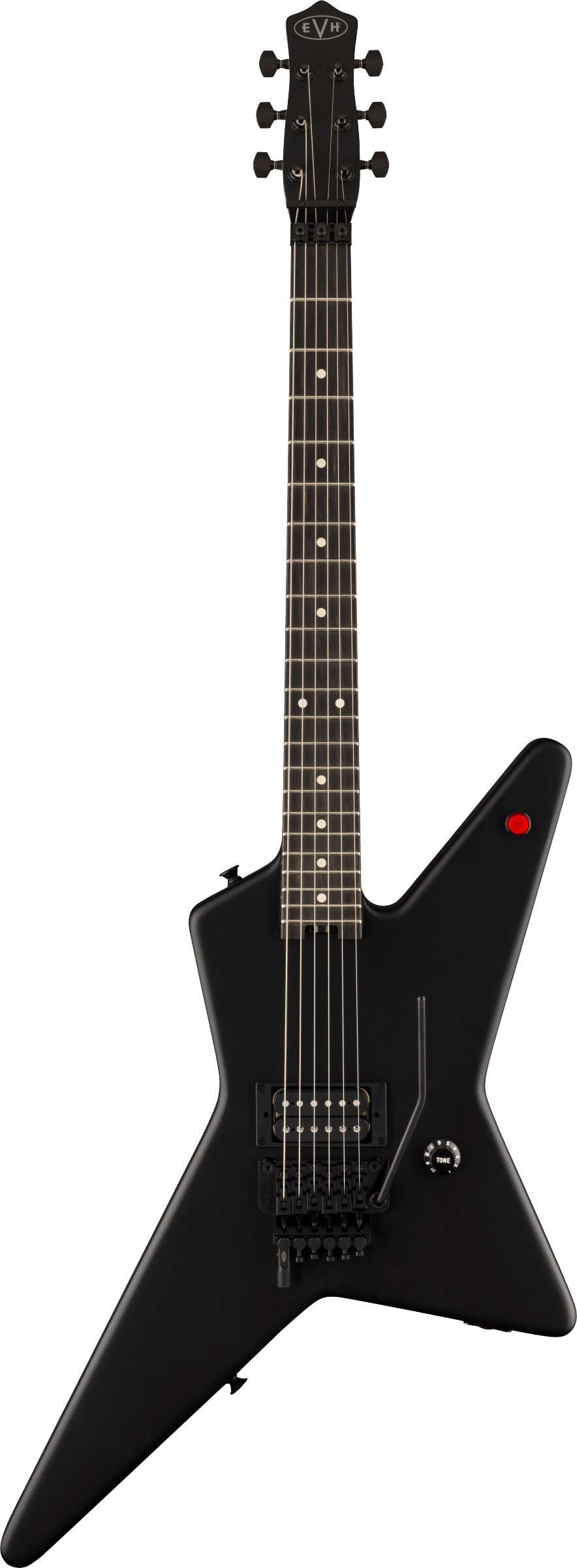 Full frontal of EVH Limited Edition Star Stealth Black.