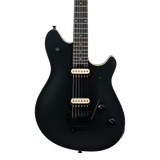 Front of EVH Wolfgang Special Baked Maple Stealth Black.