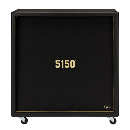 Front of EVH 5150 Iconic Series EL34 4X12 Cabinet Black.