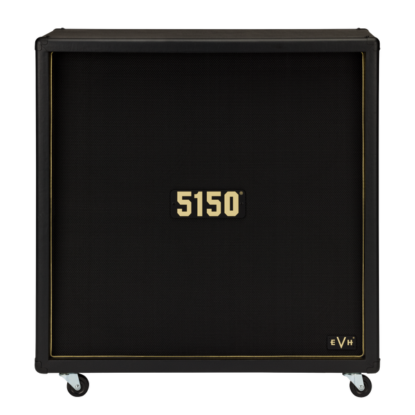 Front of EVH 5150 Iconic Series EL34 4X12 Cabinet Black.