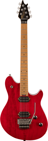 Full frontal of EVH Wolfgang WG Standard QM Baked Maple Fingerboard Wine Red.