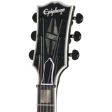Headstock of Epiphone Prophecy Les Paul Forest Phantom Satin.