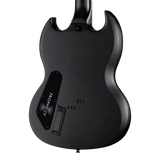 Back of body of Epiphone Prophecy SG Obsidian Storm Satin.