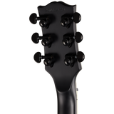 Back of headstock of Epiphone Prophecy SG Obsidian Storm Satin.