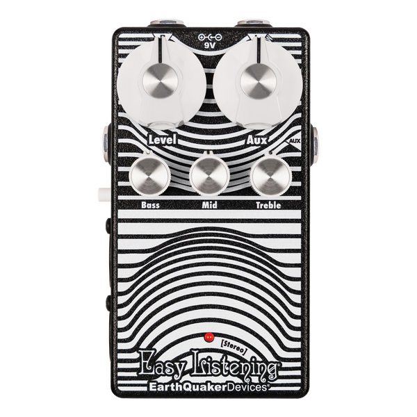Top of Earthquaker Devices Easy Listening Stereo Analog Amp Simulator.