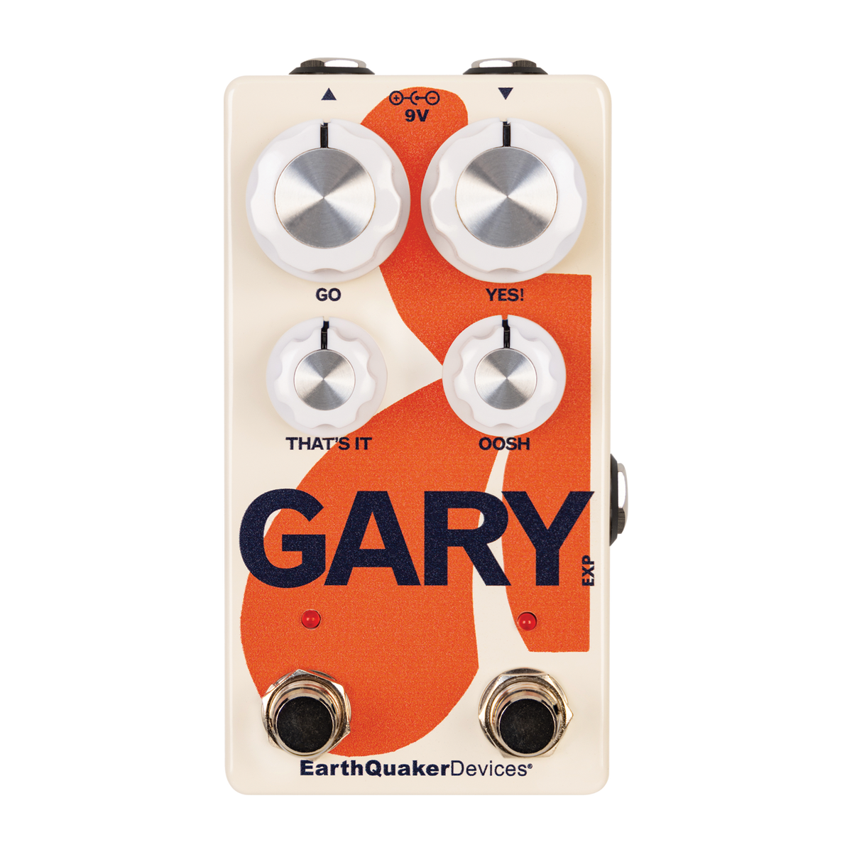 Top down of Earthquaker Devices Gary Automatic Pulse Width Modulation Fuzz and Dynamic Natural Overdrive.