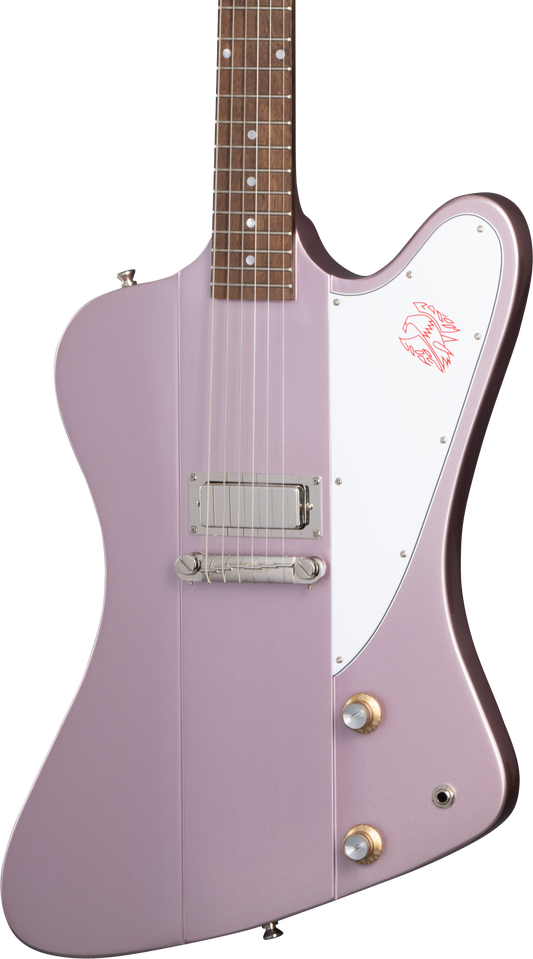 Front of Epiphone 1963 Firebird I Heather Poly.