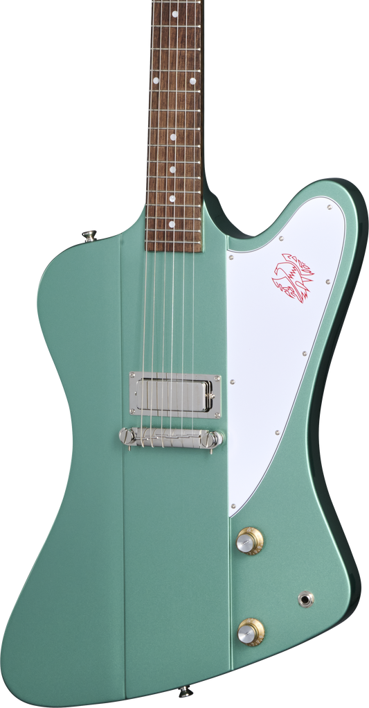 Front of Epiphone 1963 Firebird I Inverness Green.