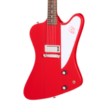 Front of Epiphone 1963 Firebird I Reissue Cardinal Red.