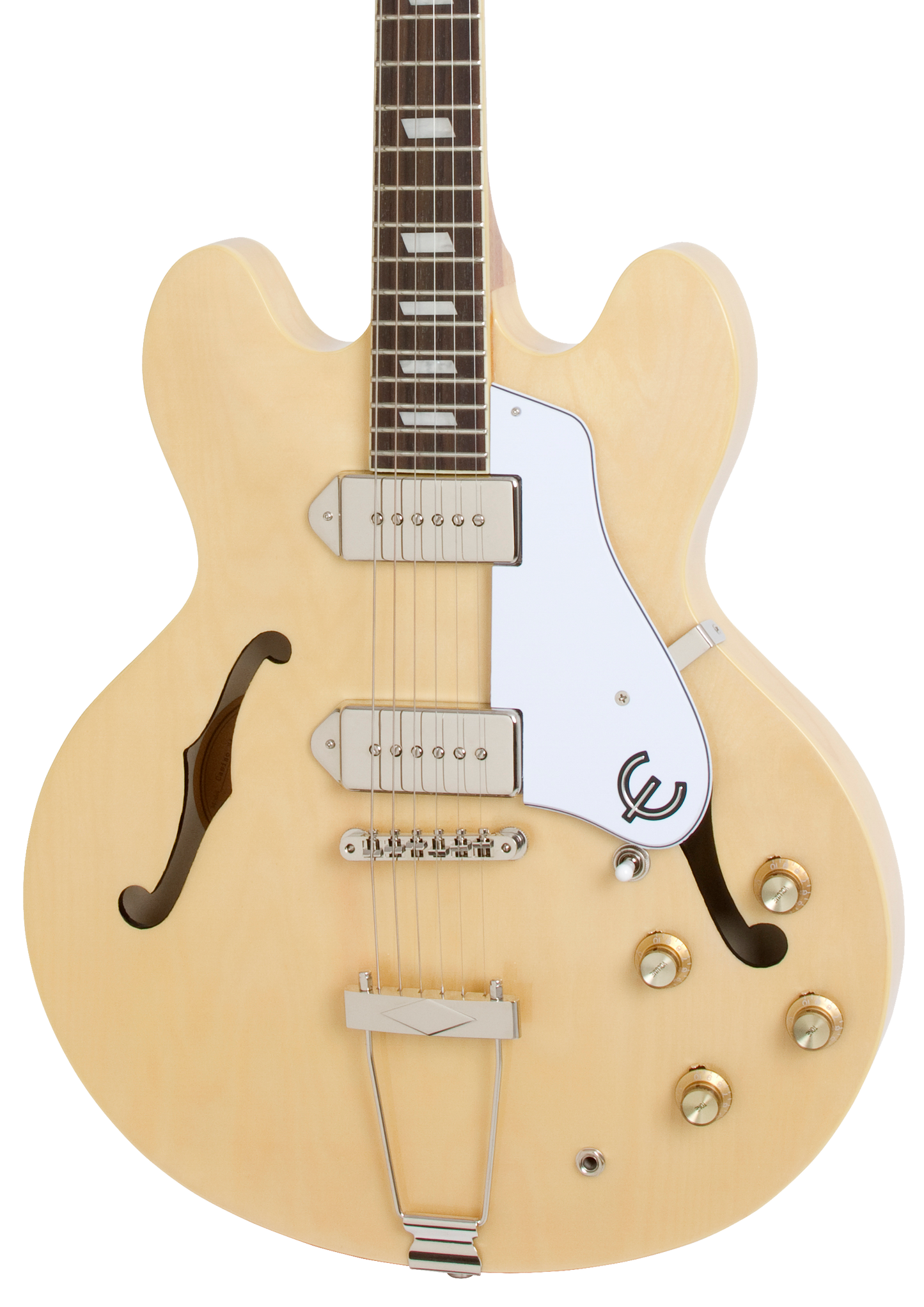 Front of Epiphone Casino Natural.