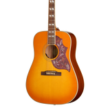 Front of Epiphone Hummingbird Studio Heritage Cherry Sunburst.