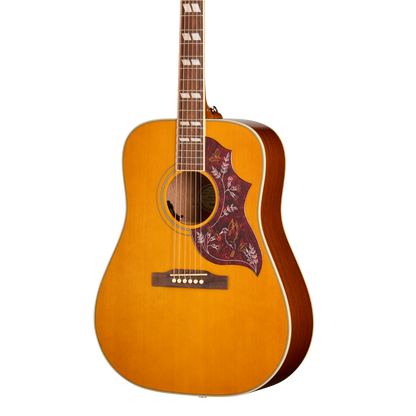 Front of Epiphone Hummingbird Studio Natural.