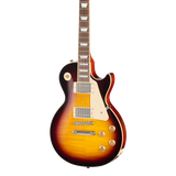 Front of Epiphone Inspired by Gibson Custom 1959 Les Paul Standard Reissue Dark Burst.