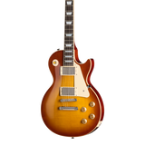 Front of Epiphone Inspired by Gibson Custom 1959 Les Paul Standard Reissue Golden Poppy Burst.