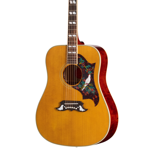 Front of Epiphone Inspired by Gibson Custom 1963 Dove Reissue Natural.