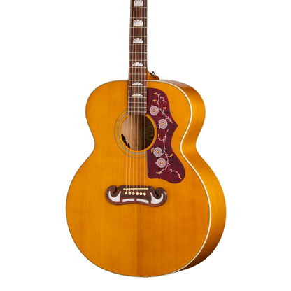 Front of Epiphone J 200 Studio Natural.