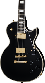 Front of Epiphone Les Paul Custom Ebony.