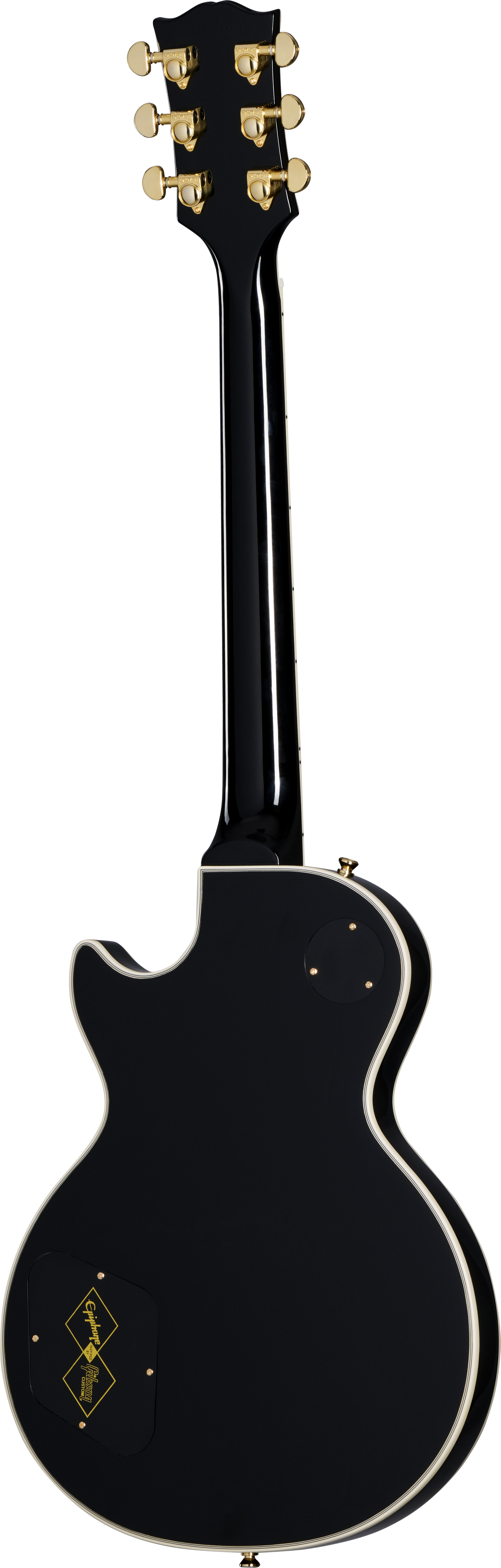Back of Epiphone Les Paul Custom Ebony.