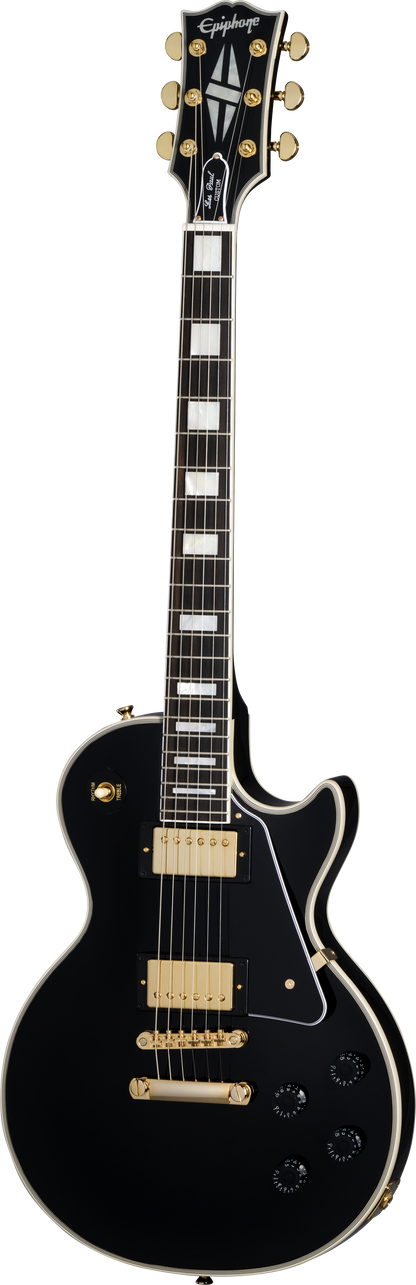 Epiphone Inspired by Gibson Custom Les Paul Custom Ebony w Epiphone Inspired by Gibson Custom Les Paul Custom Ebony w