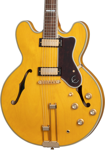 Front of Epiphone Sheraton Natural.