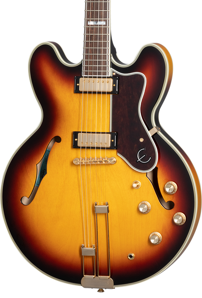 Front of Epiphone Sheraton Vintage Sunburst.