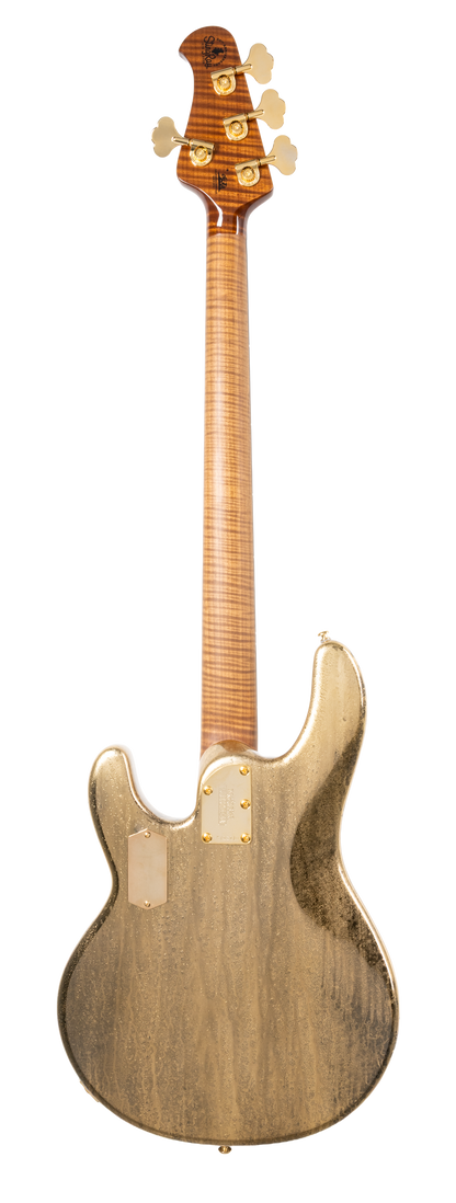 Back of Ernie Ball Music Man 50th Anniversary StingRay Molten Gold EB.