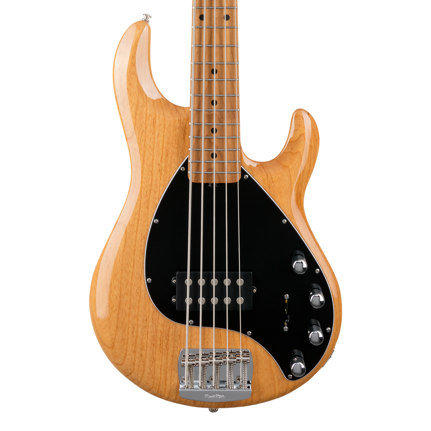 Front of Ernie Ball Music Man StingRay Special 5 Classic Natural MP.