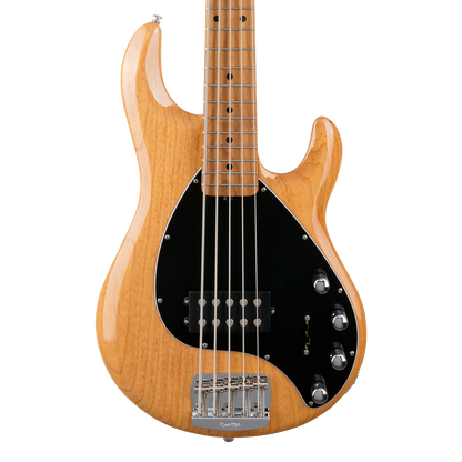Front of Ernie Ball Music Man StingRay Special 5 Classic Natural MP.