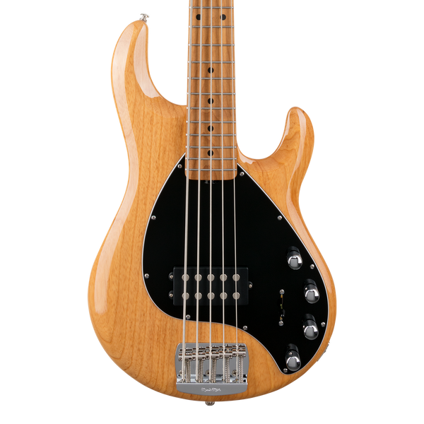 Front of Ernie Ball Music Man StingRay Special 5 Classic Natural MP.