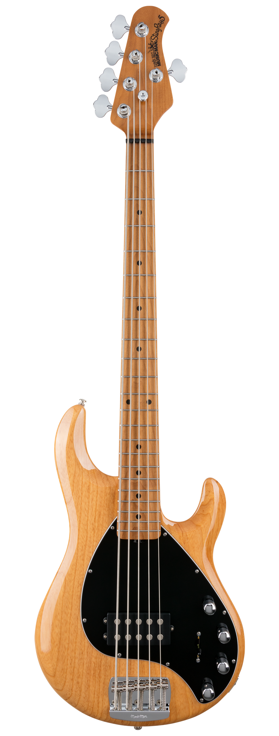 Full frontal of Ernie Ball Music Man StingRay Special 5 Classic Natural MP.
