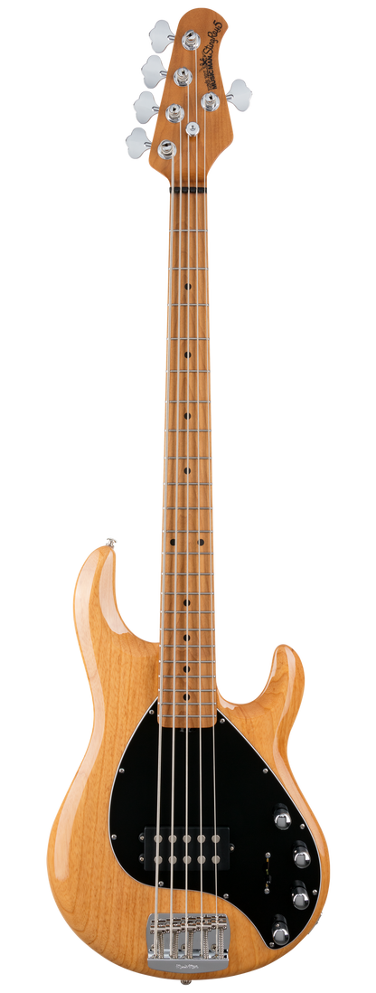 Full frontal of Ernie Ball Music Man StingRay Special 5 Classic Natural MP.