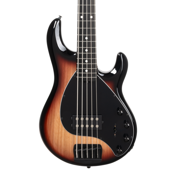 Front of Ernie Ball Music Man StingRay Special 5 Faded Vintage Sunburst EB.