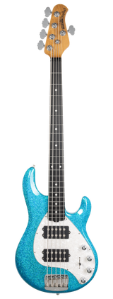 Full frontal of Ernie Ball Music Man StingRay Special 5 HH Anomalous Green EB.