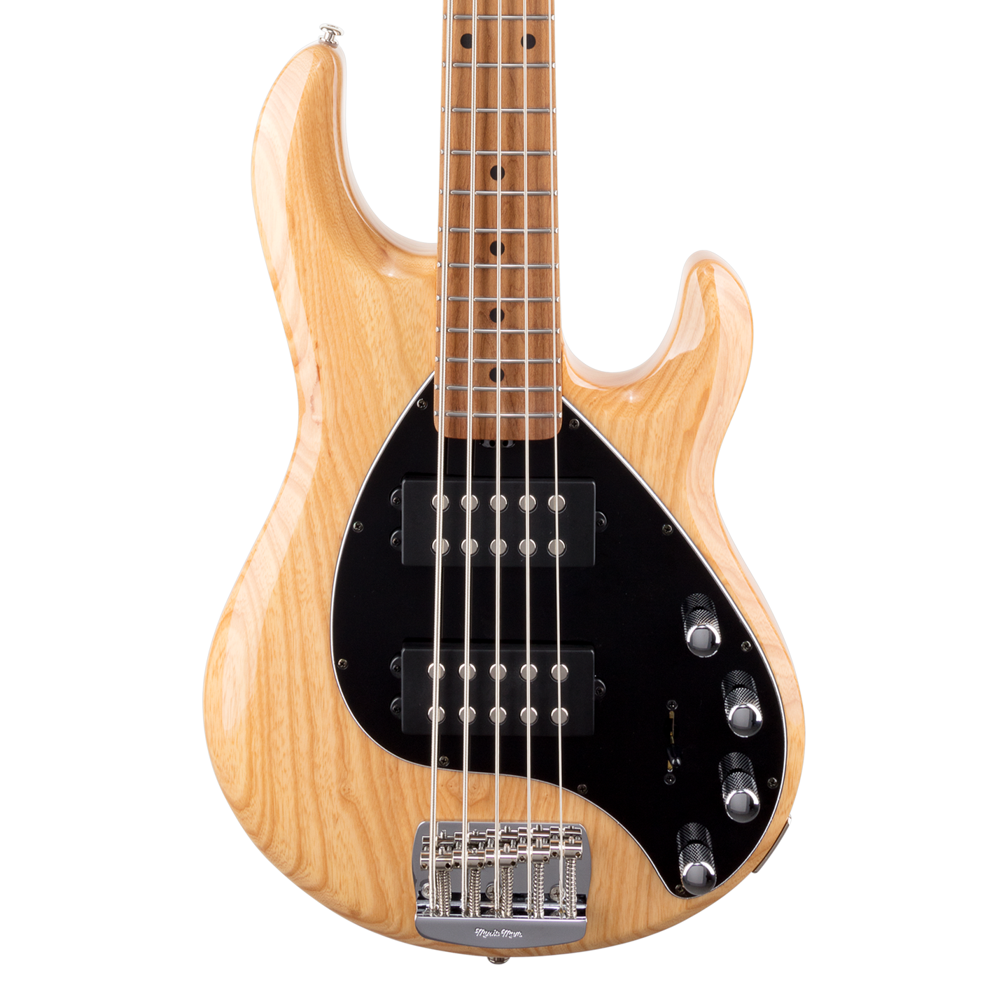 Front of Ernie Ball Music Man StingRay Special 5 HH Classic Natural MP.