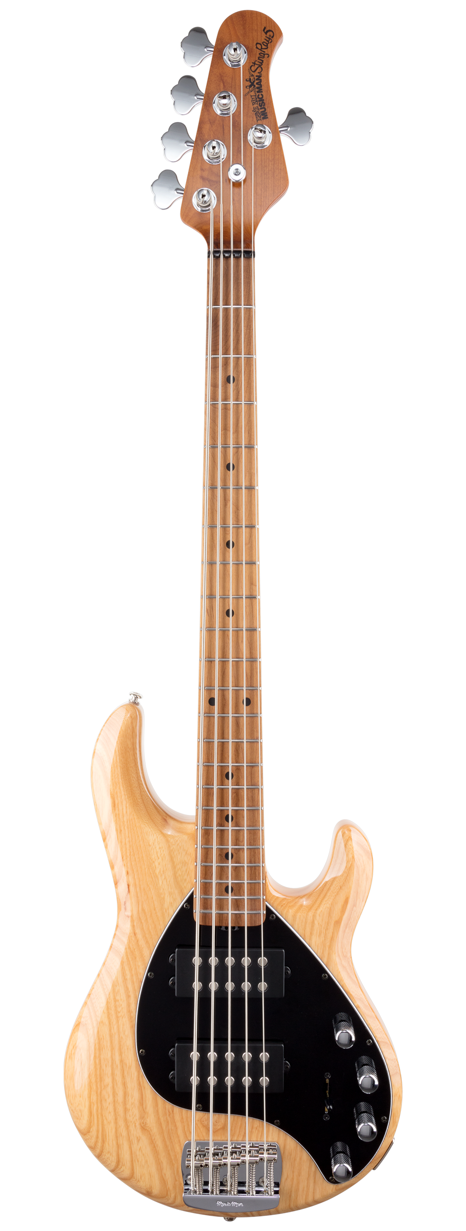 Full frontal of Ernie Ball Music Man StingRay Special 5 HH Classic Natural MP.