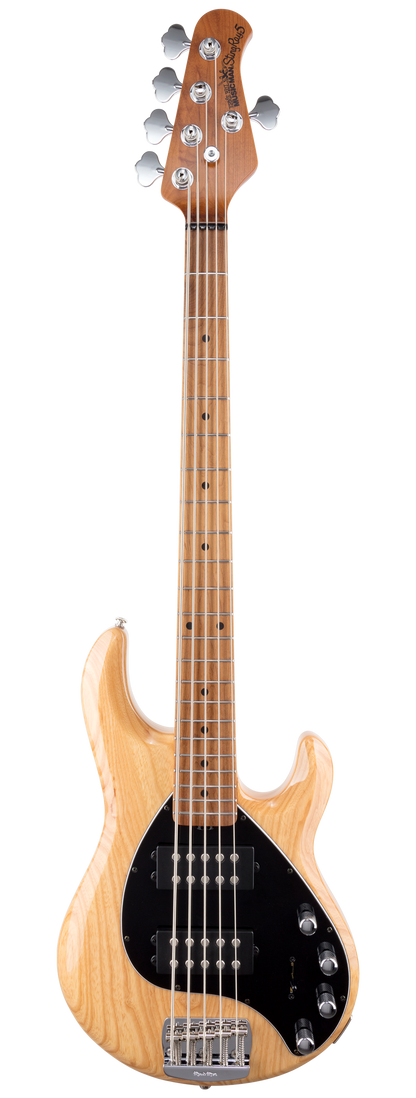 Full frontal of Ernie Ball Music Man StingRay Special 5 HH Classic Natural MP.