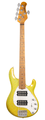 Full frontal of Ernie Ball Music Man StingRay Special 5 HH Yellow Brick Road MP.
