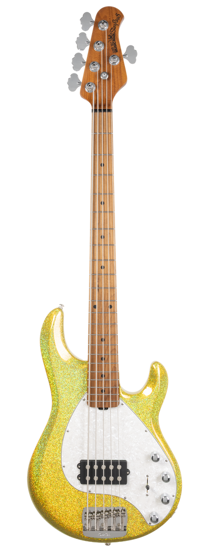 Full frontal of Ernie Ball Music Man StingRay Special 5 Yellow Brick Road MP.