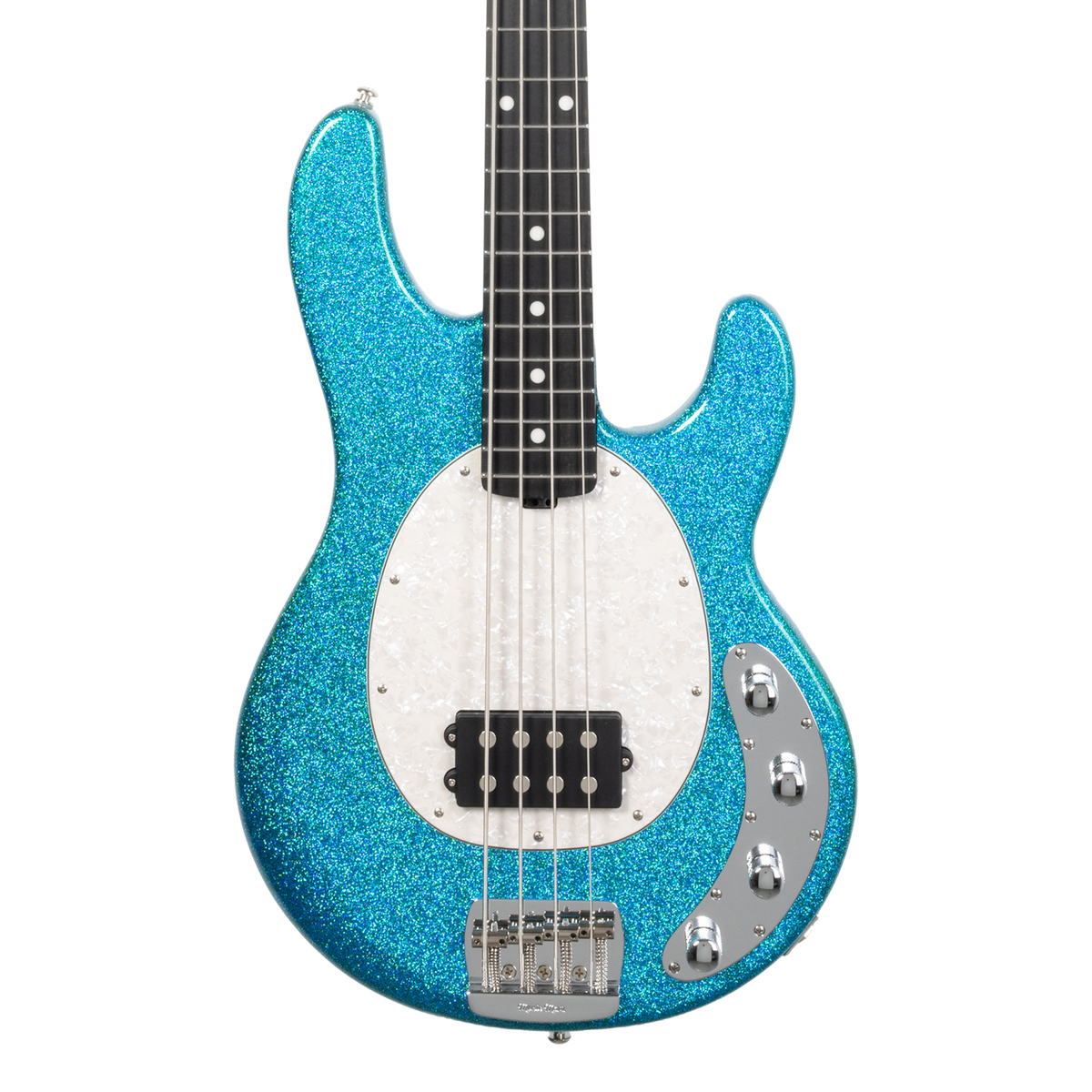 Front of Ernie Ball Music Man StingRay Special Anomalous Green EB.