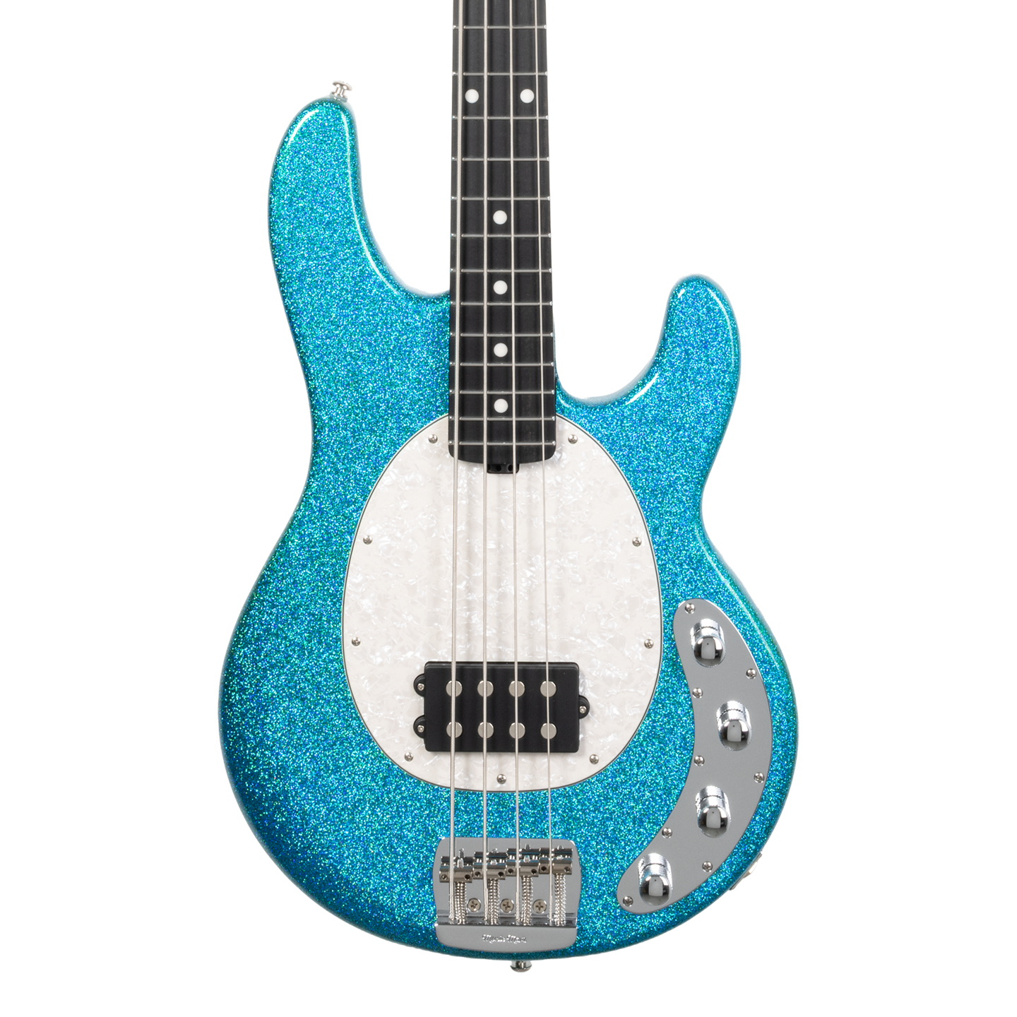 Front of Ernie Ball Music Man StingRay Special Anomalous Green EB.