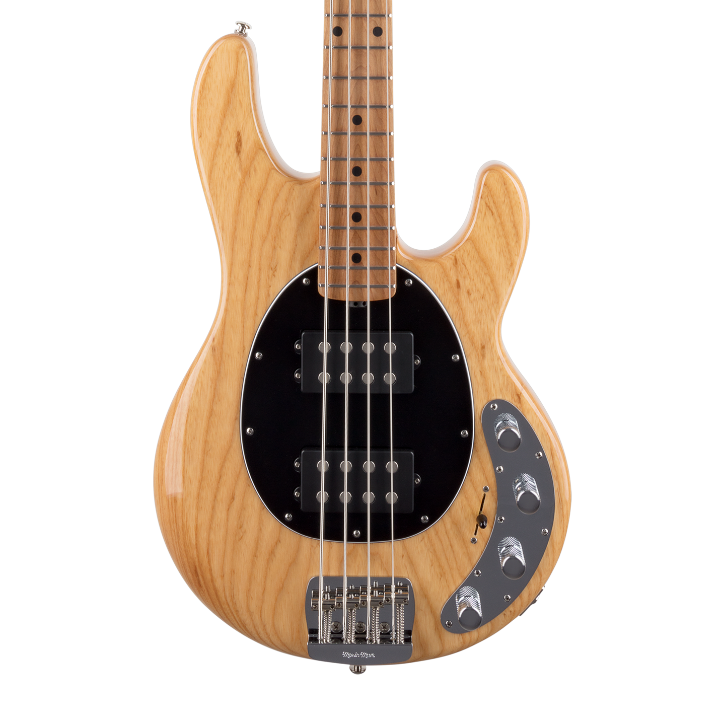 Front of Ernie Ball Music Man StingRay Special HH Classic Natural MP.