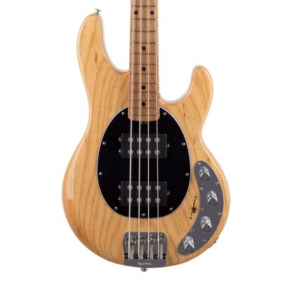 Front of Ernie Ball Music Man StingRay Special HH Classic Natural MP.
