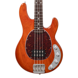 Front of Ernie Ball Music Man StingRay Special Translucent Orange RW.