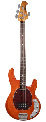 Full frontal of Ernie Ball Music Man StingRay Special Translucent Orange RW.