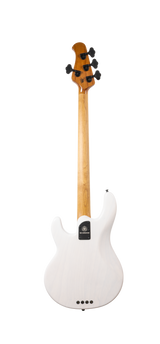 Back of Ernie Ball Tim Commerford Stingray Passive Fight Night White.
