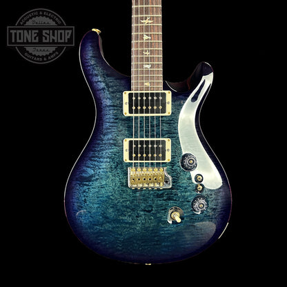 Front of body of Used PRS Paul's Guitar 35th Anniversary River Blue Smoke Burst.